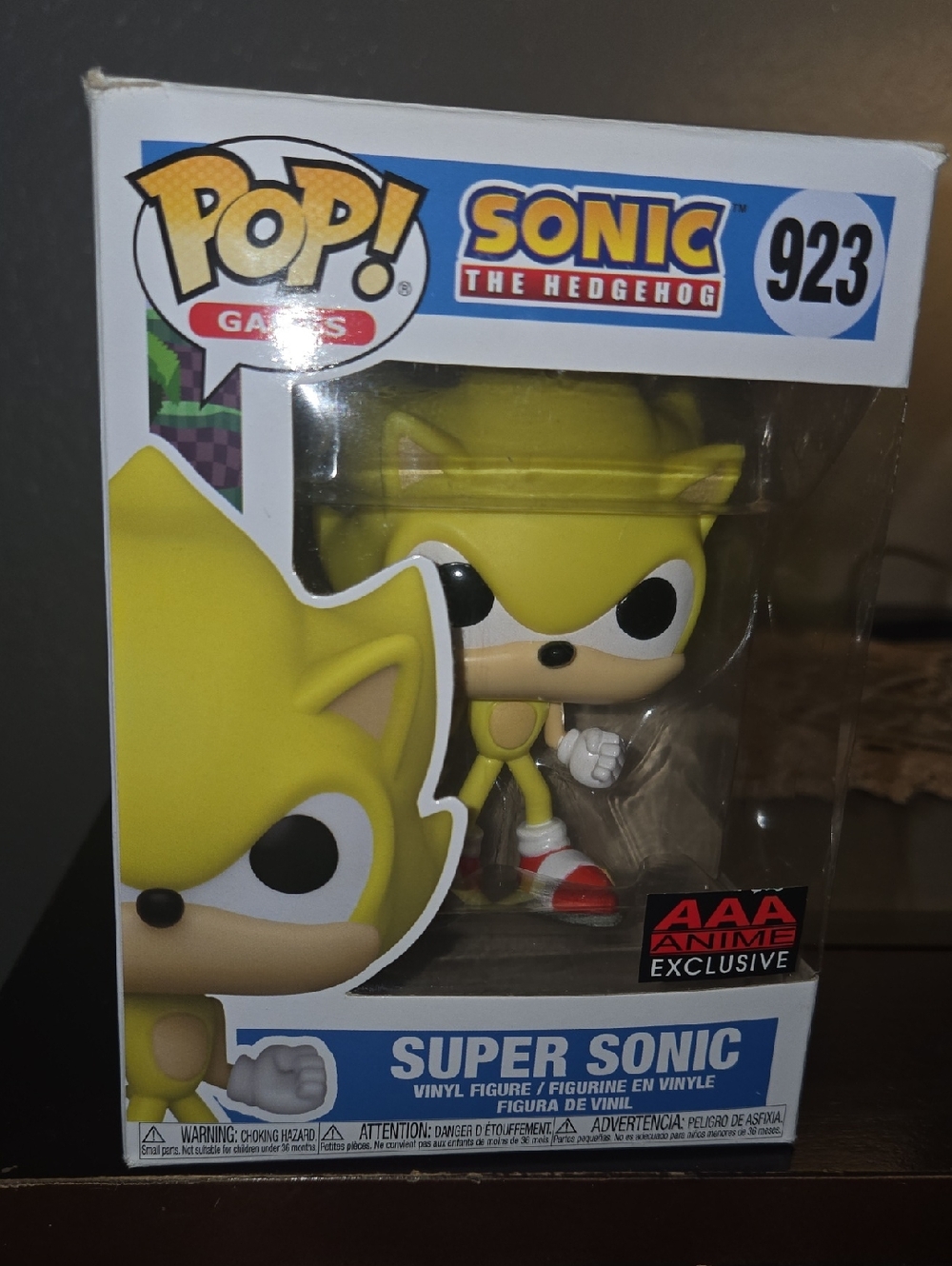 Funko Super Sonic Yellow and Red Vinyl Figure - Pop! Games #923